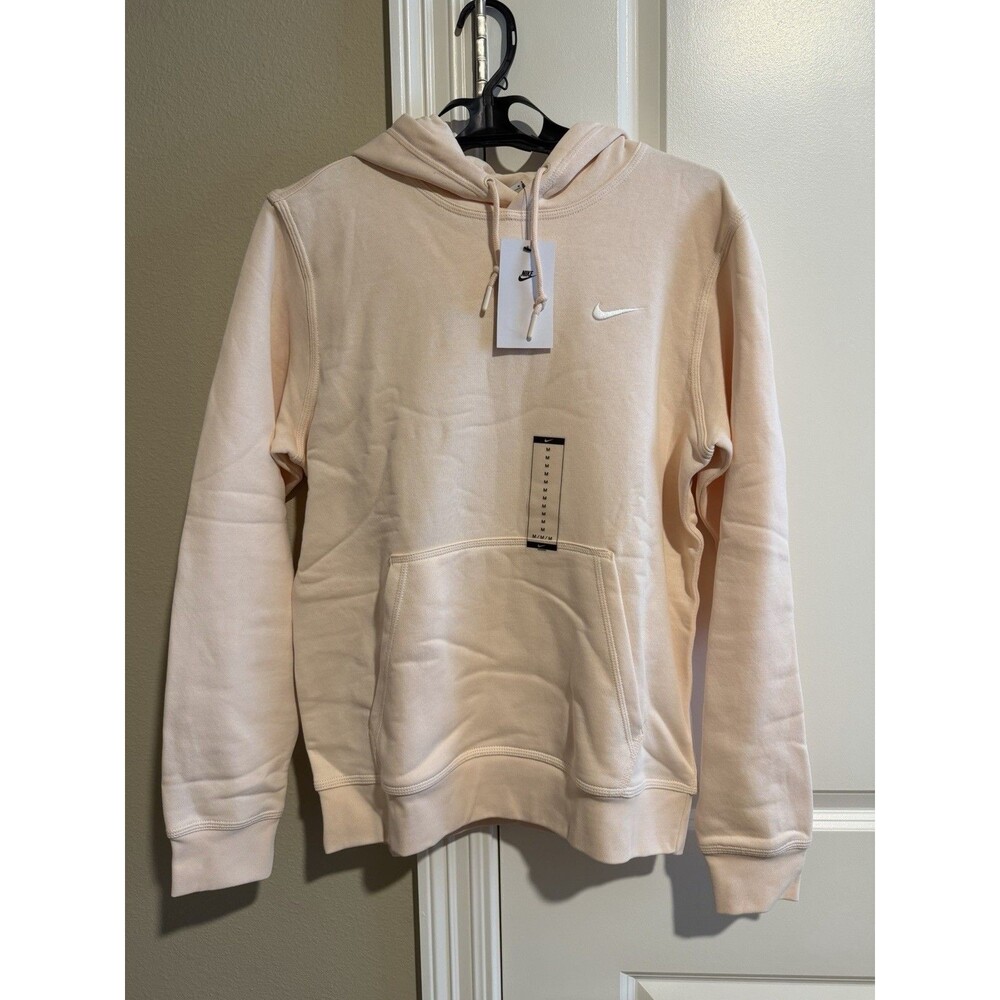 Nike Men’s Fleece Pullover Hoodie M Embroidered Swoosh Sportswear Pink